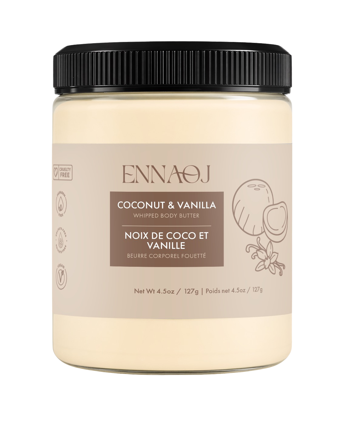 Coconut and Vanilla: Sea moss Whipped Body Butter
