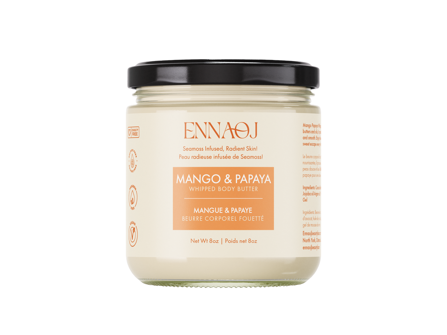 Mango and Papaya: Sea moss Whipped Body Butter