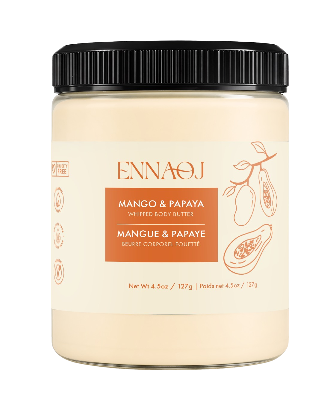 Mango and Papaya: Sea moss Whipped Body Butter