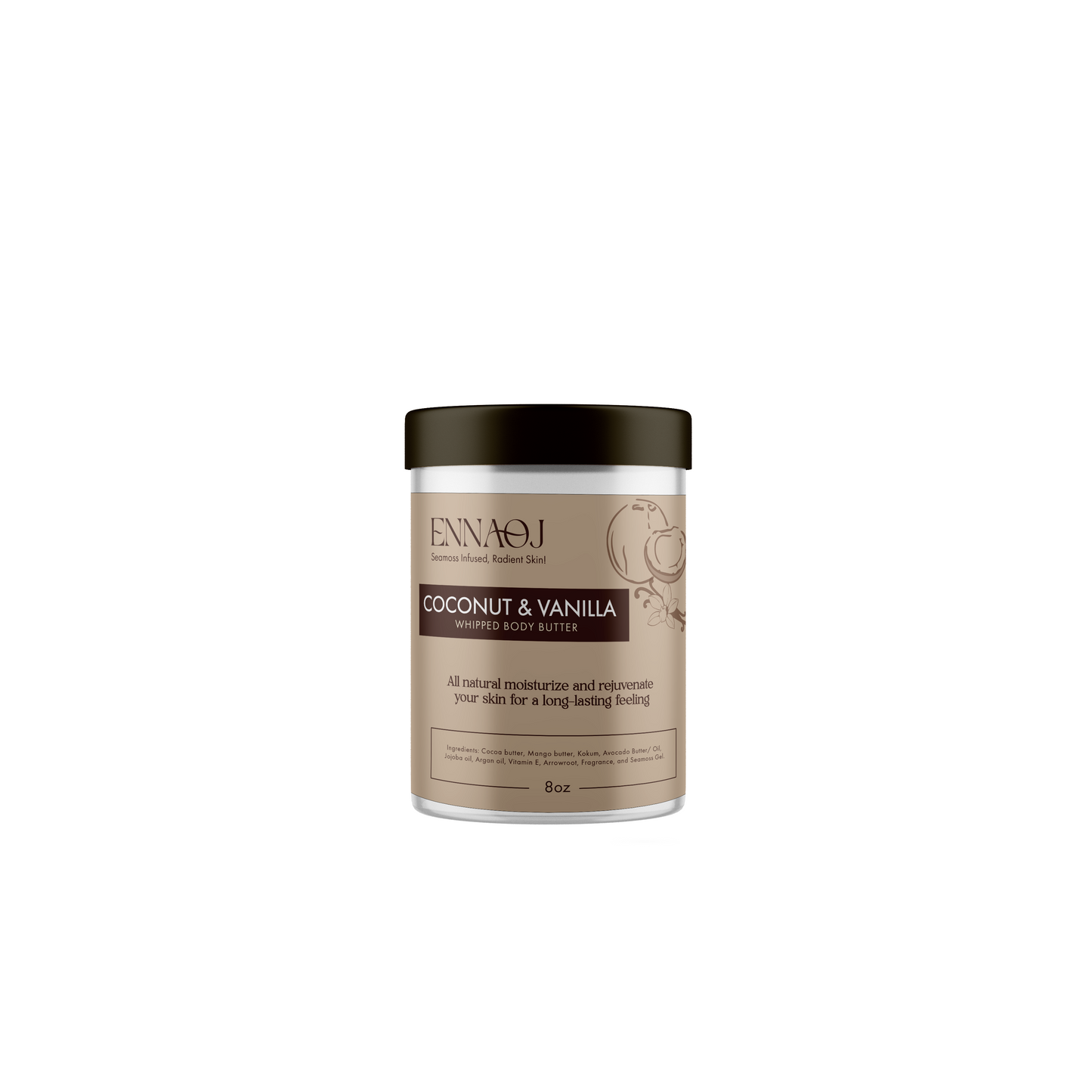Coconut and Vanilla: Sea moss Whipped Body Butter image 0